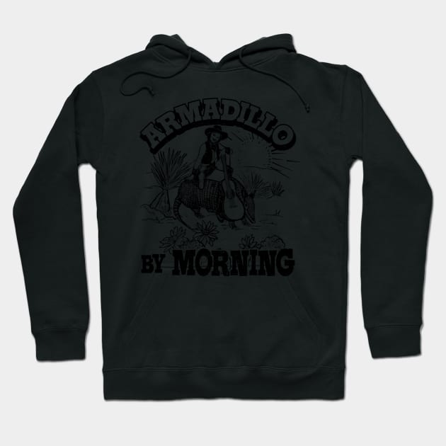 Armadillo By Morning Texas Amarillo Country Song Pun Cowgirl Hoodie by bigraydesigns